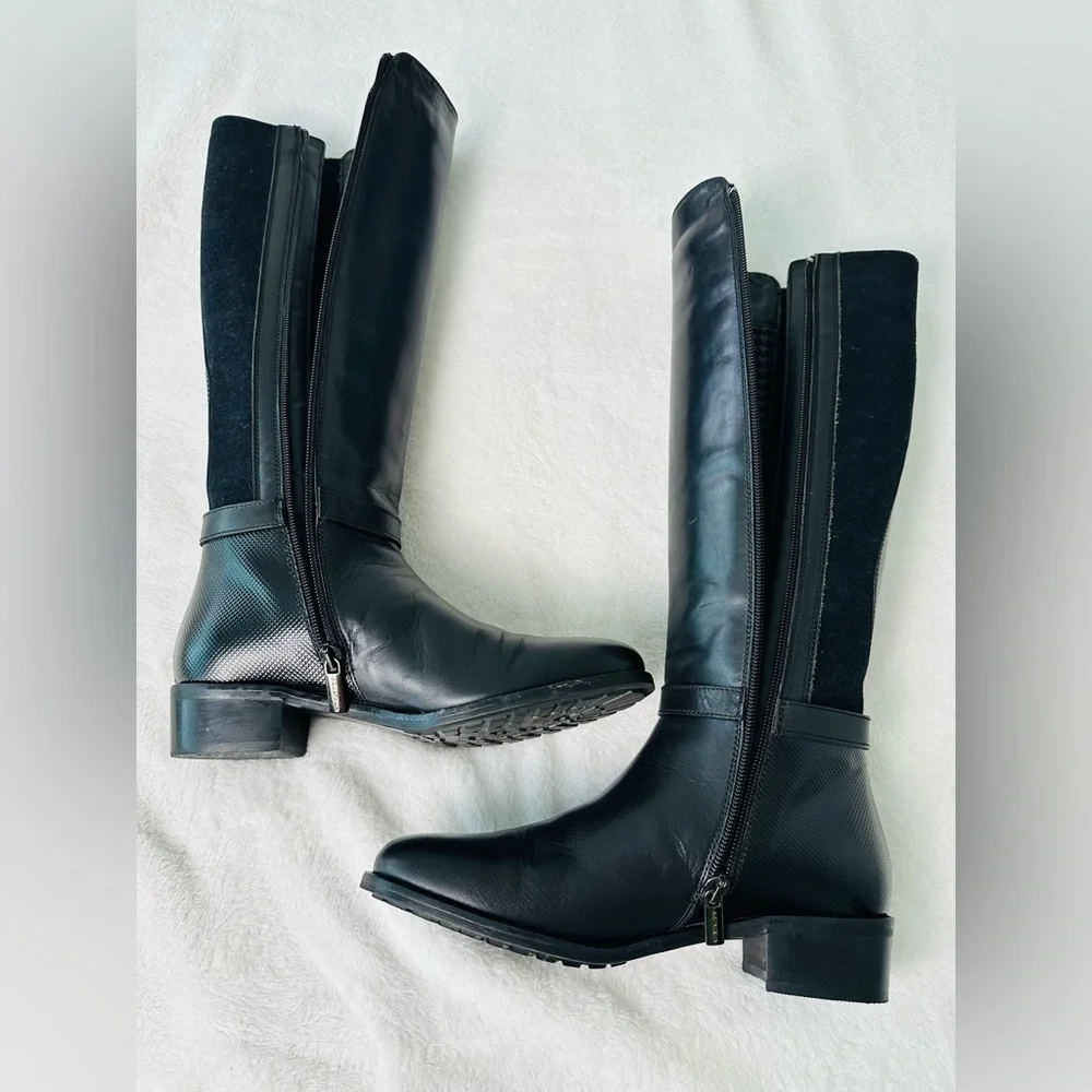 Aquatalia by Marvin K. Orion Tall Riding Leather Boots Size 6